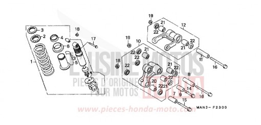 KISSEN, HINTEN NX650S de 1995
